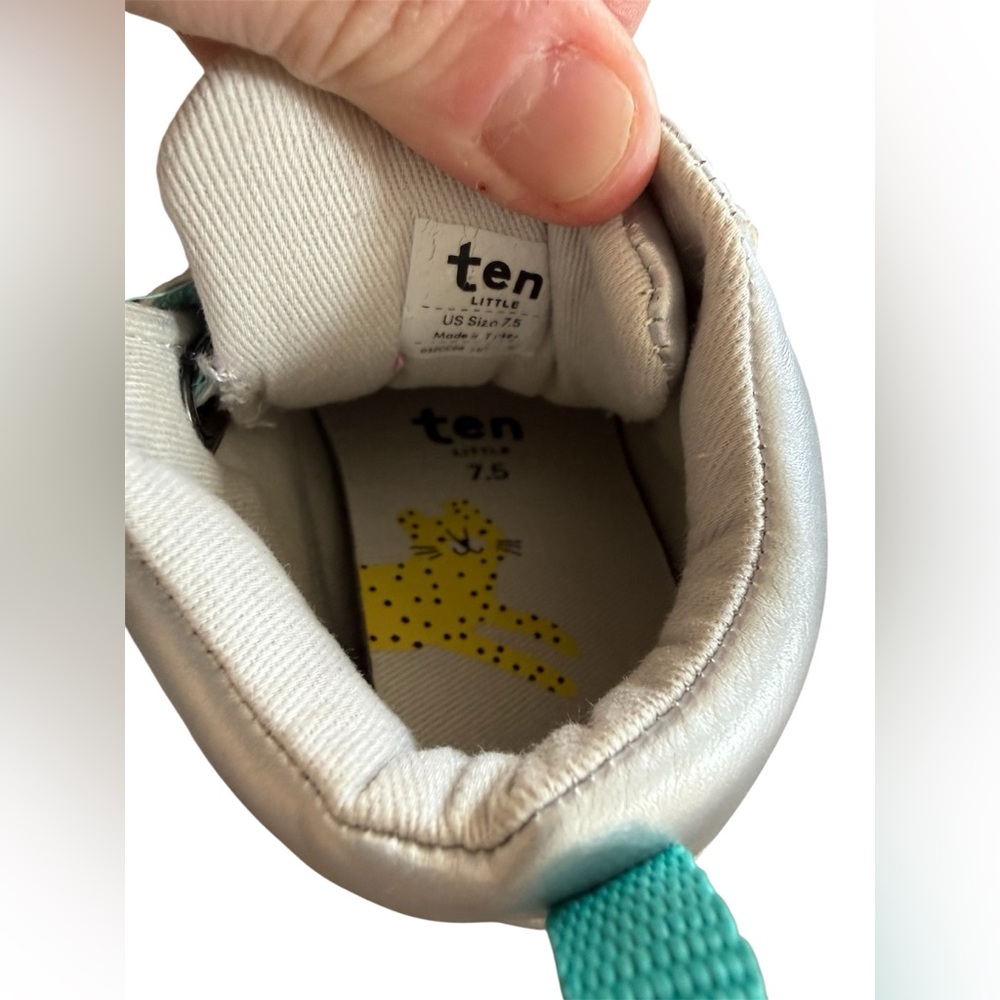 Ten Little Silver Everyday Hightop Unisex Vegan Sneakers 7.5 - Picture 6 of 6